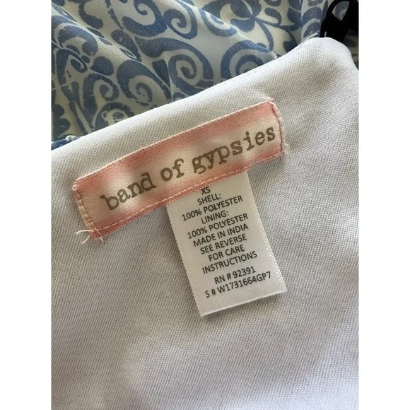 Band of Gypsies Damask Baby Doll Dress Size XS Cami Ruffles Tiered Mini Boho - Picture 6 of 9